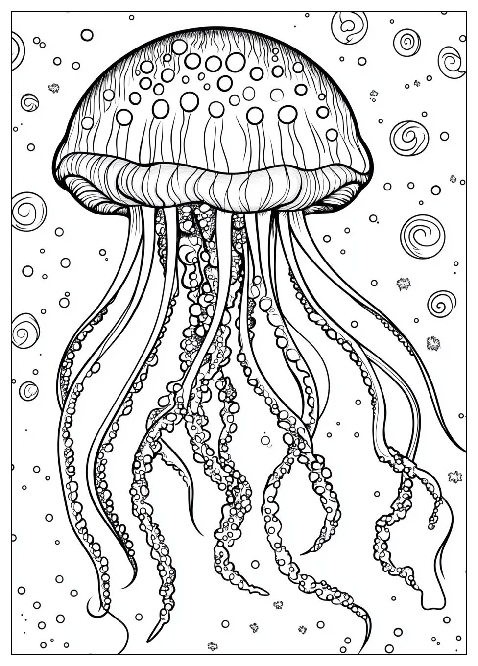 Free Printable Jellyfish Coloring Pages 8 Jellyfish Coloring Pages-8