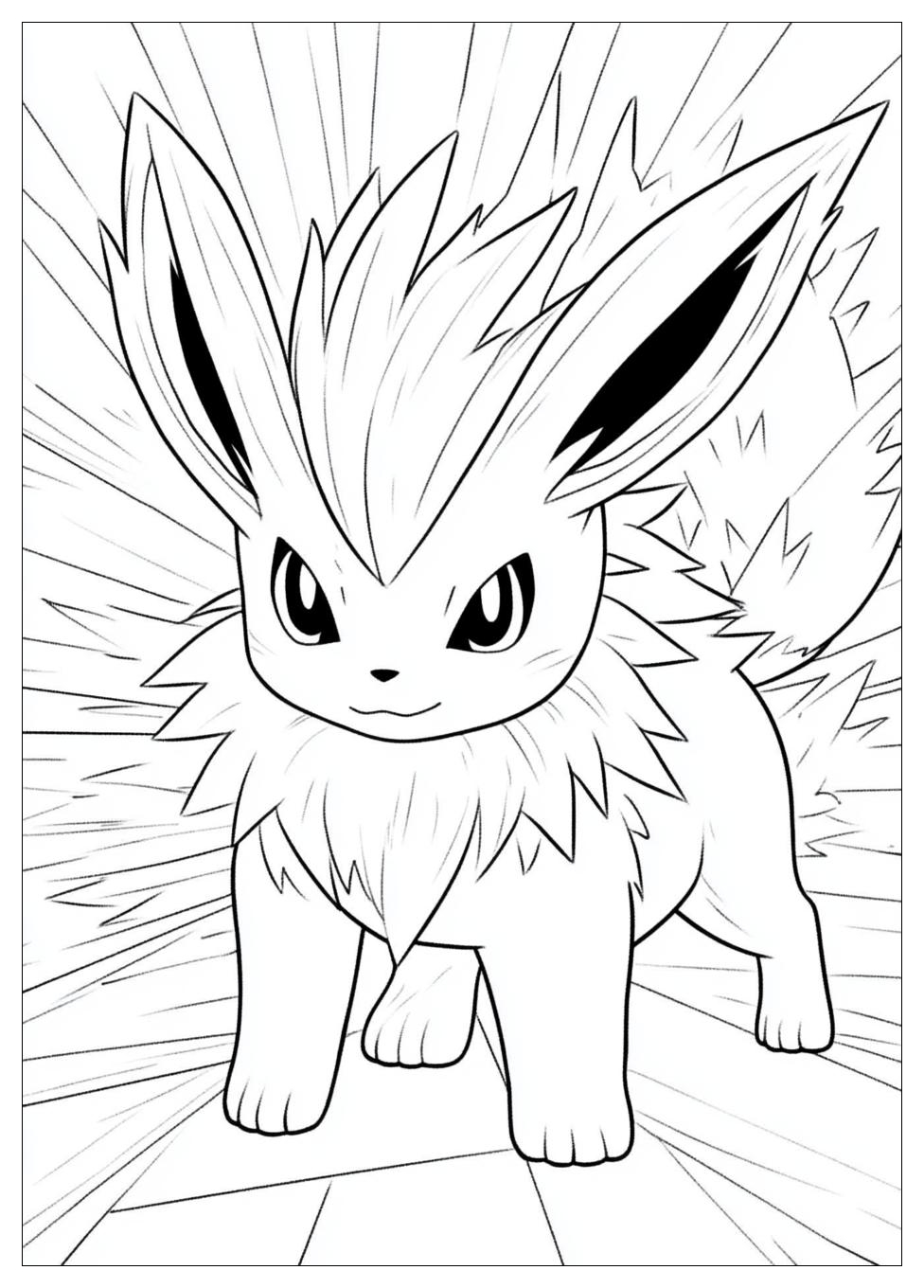 Free Printable Jolteon Coloring Pages 4 Jolteon Coloring Pages-4