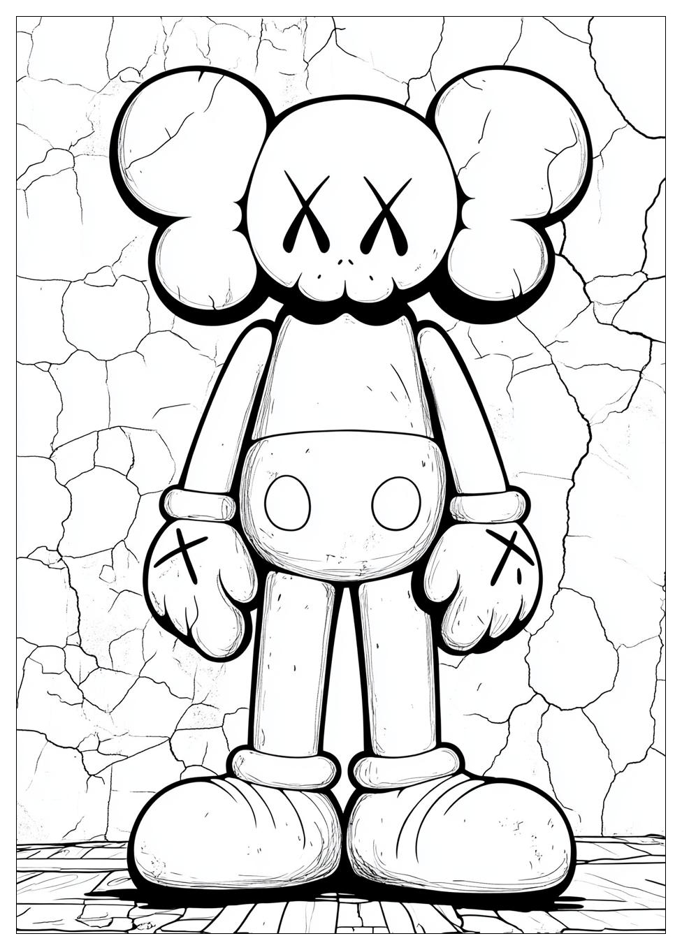 Kaws Coloring Pages-1