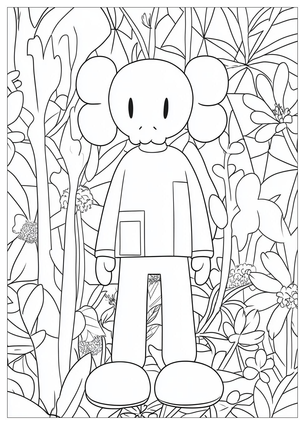 Kaws Coloring Pages-10