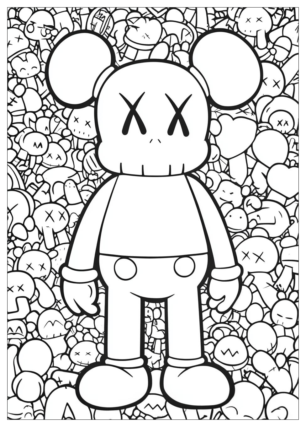 Kaws Coloring Pages-13