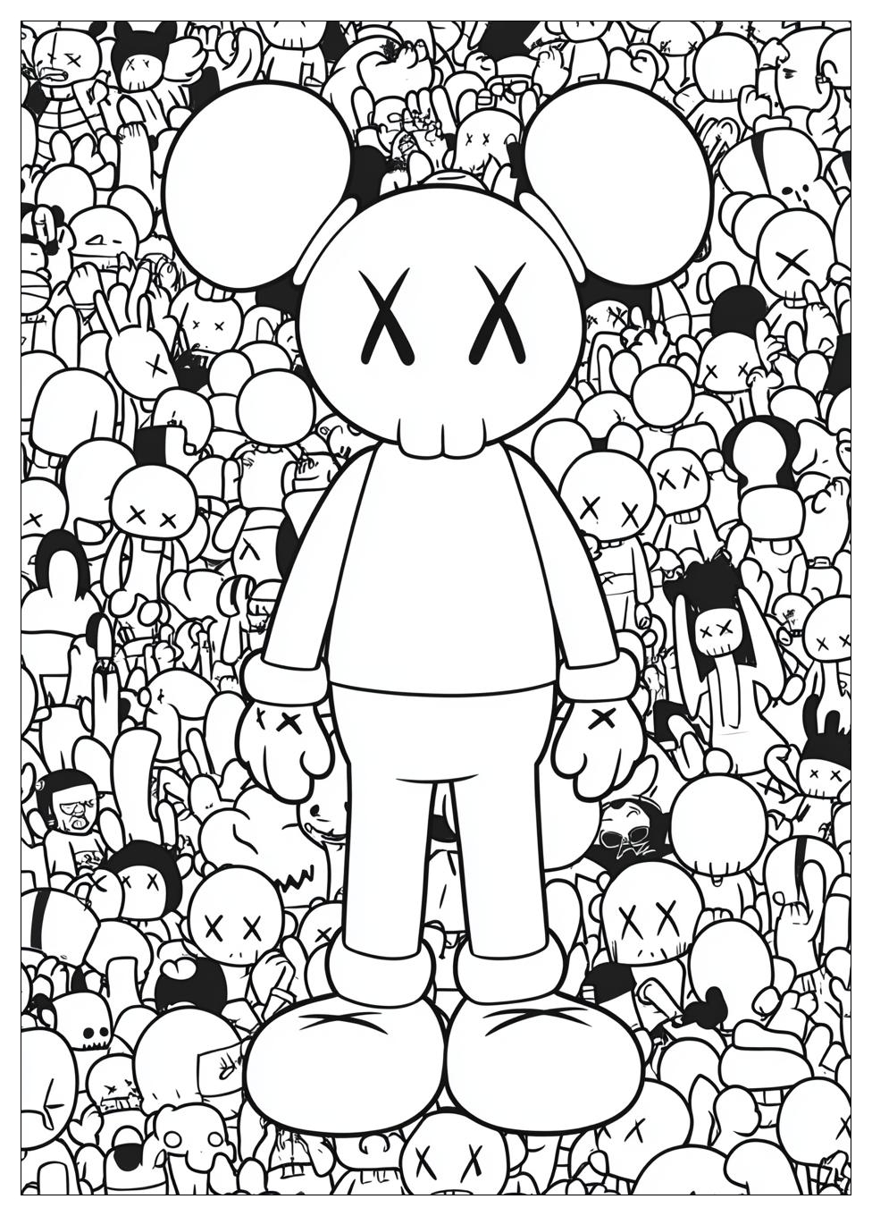 Kaws Coloring Pages-17