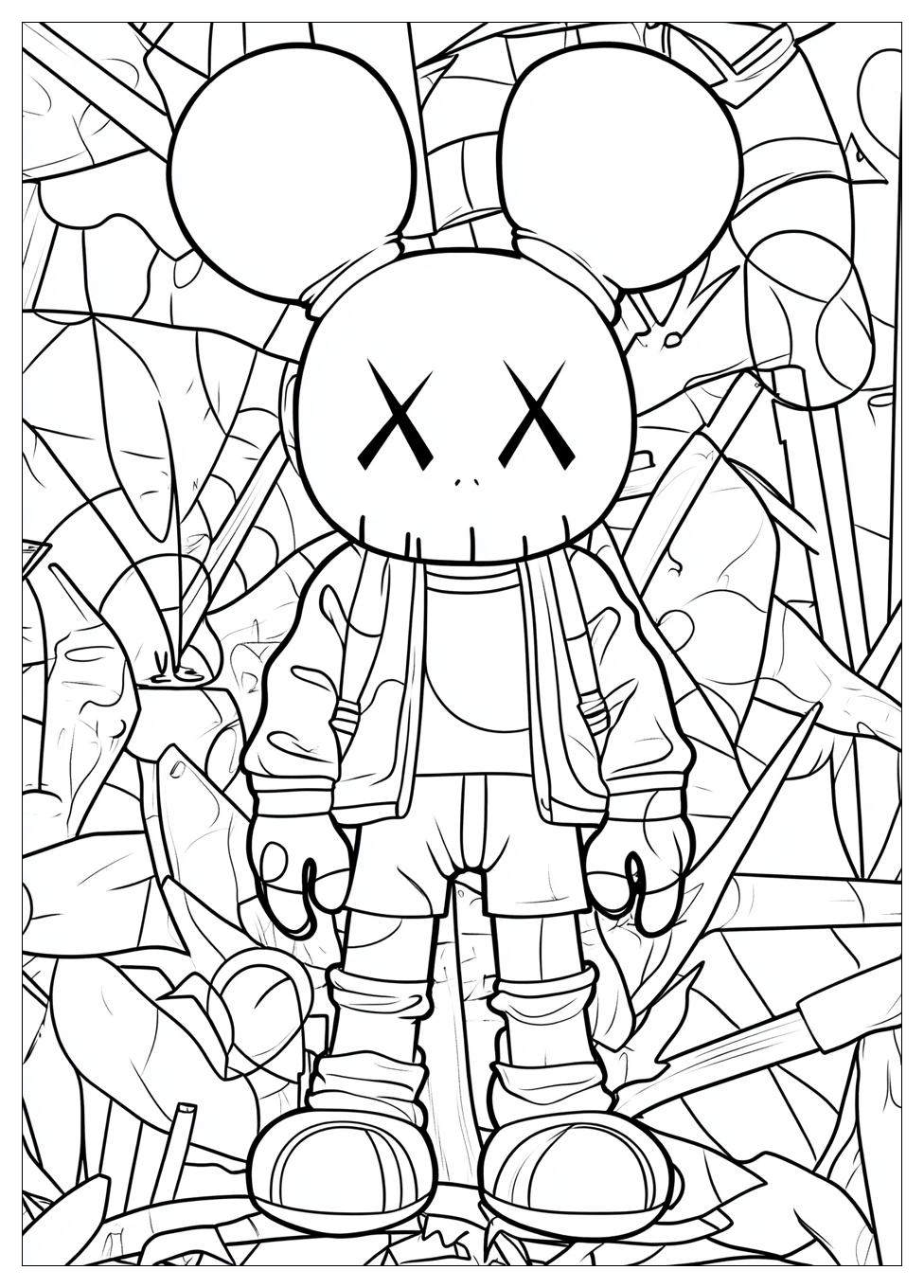 Kaws Coloring Pages-20
