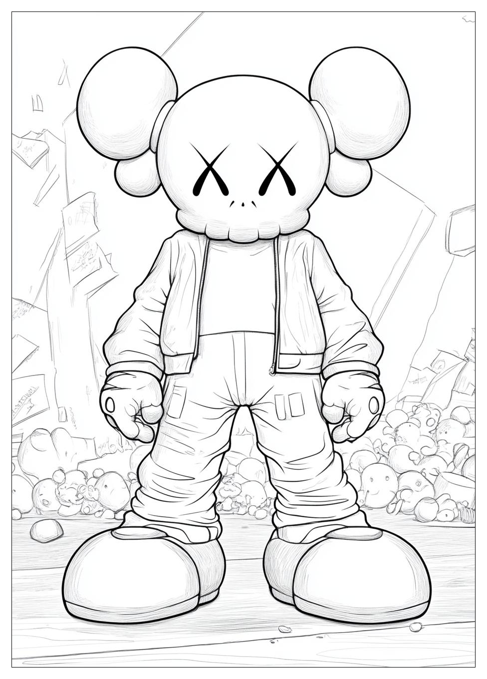 Kaws Coloring Pages-8