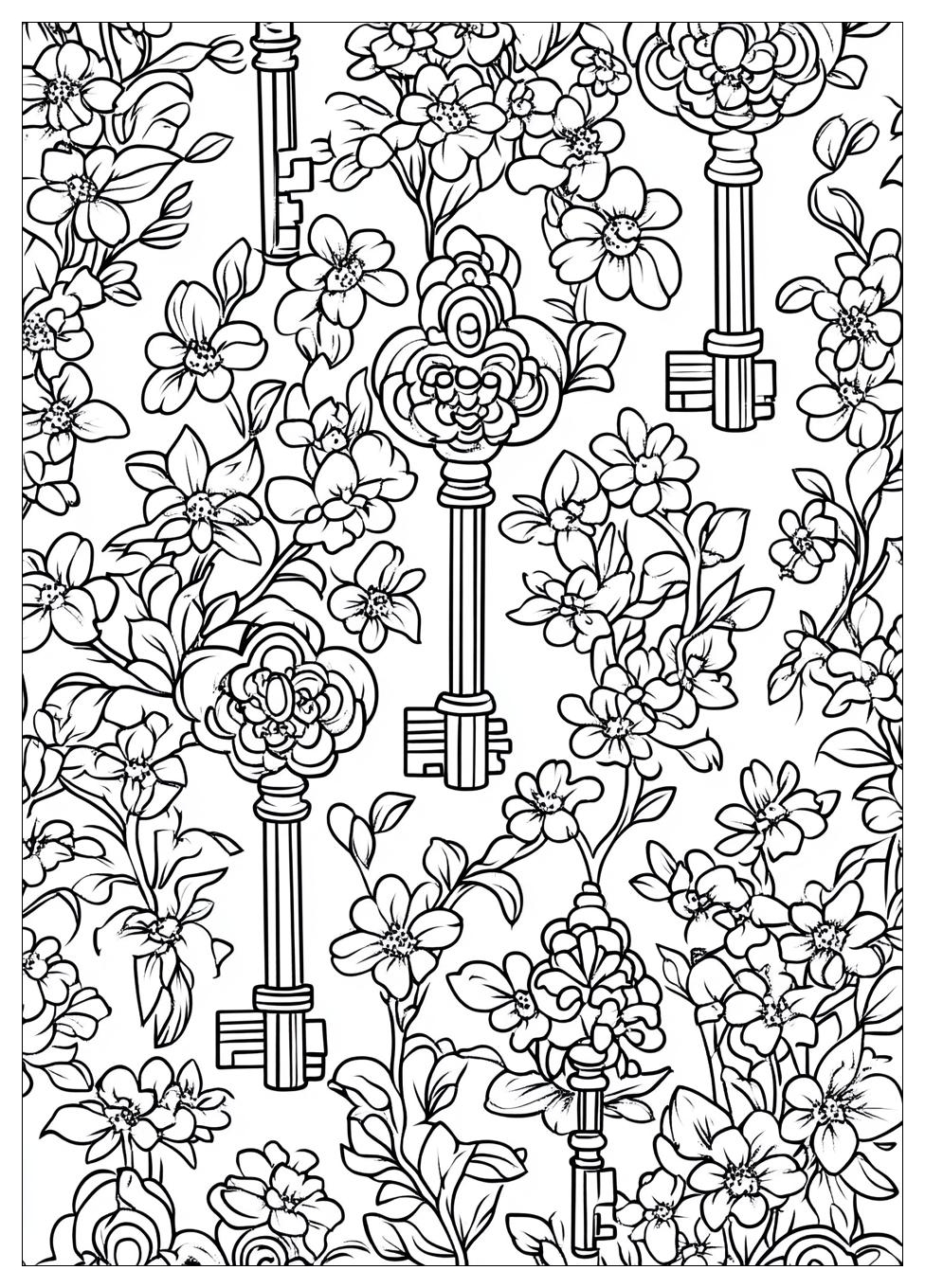 Key Coloring Pages-16