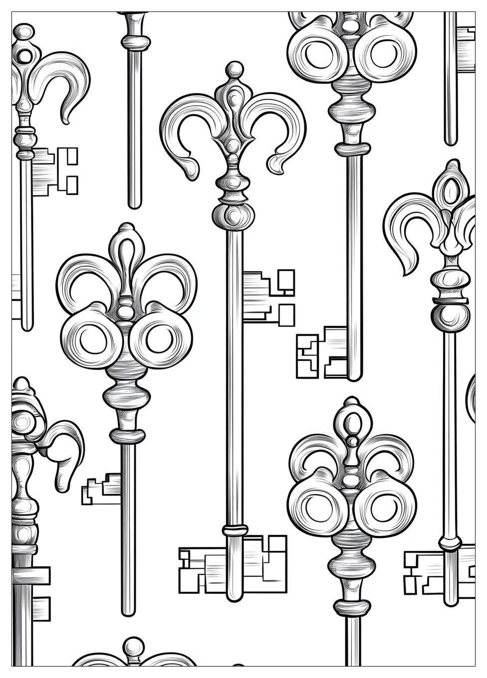 Key Coloring Pages-17