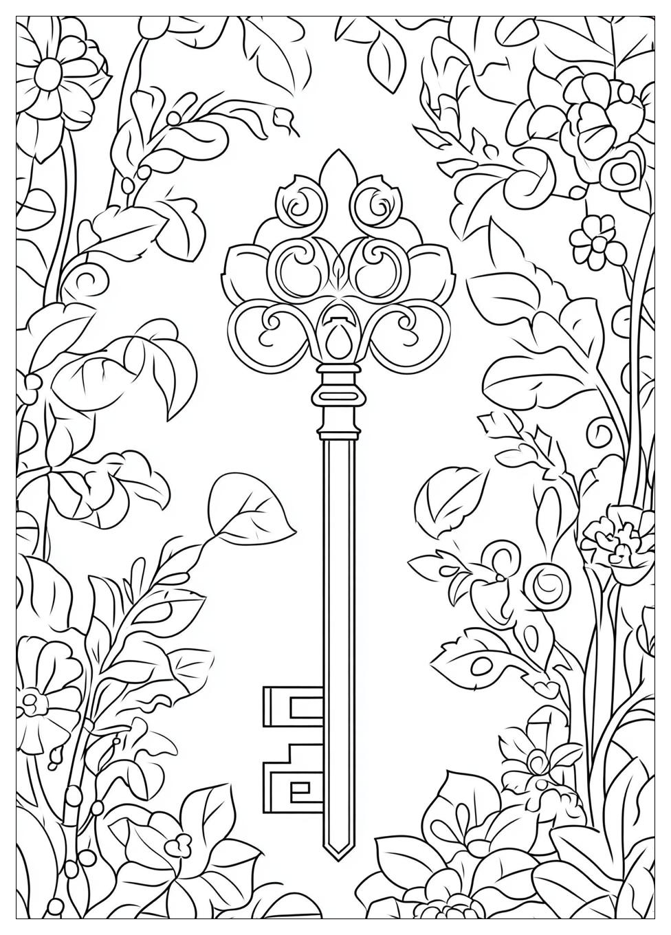 Key Coloring Pages-18