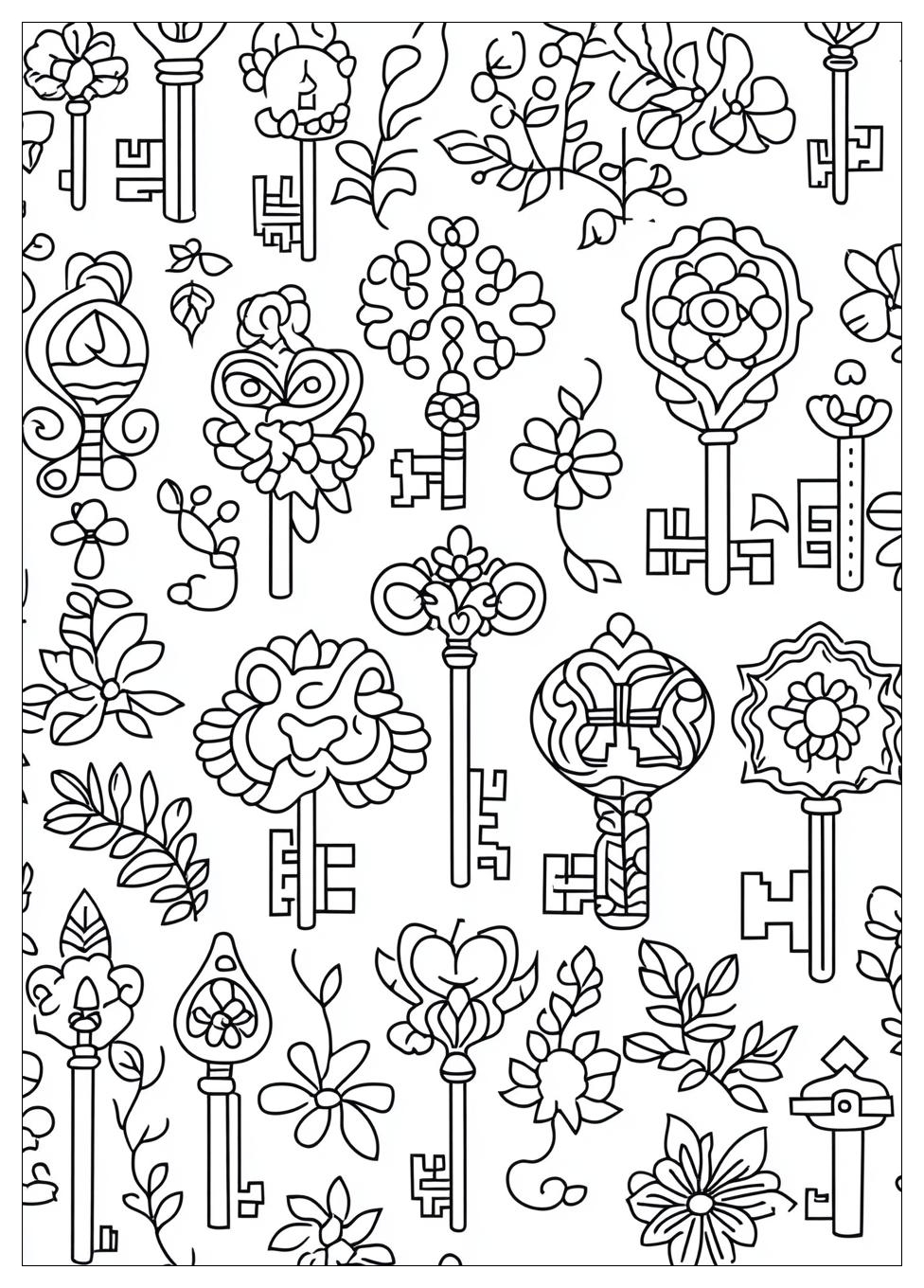 Key Coloring Pages-19