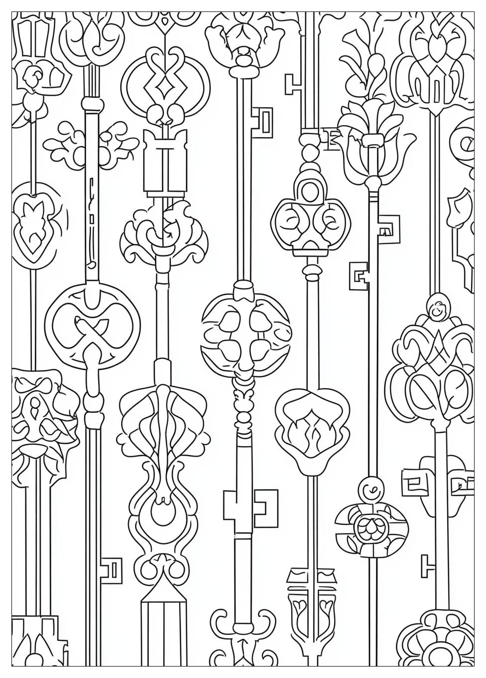 Key Coloring Pages-20