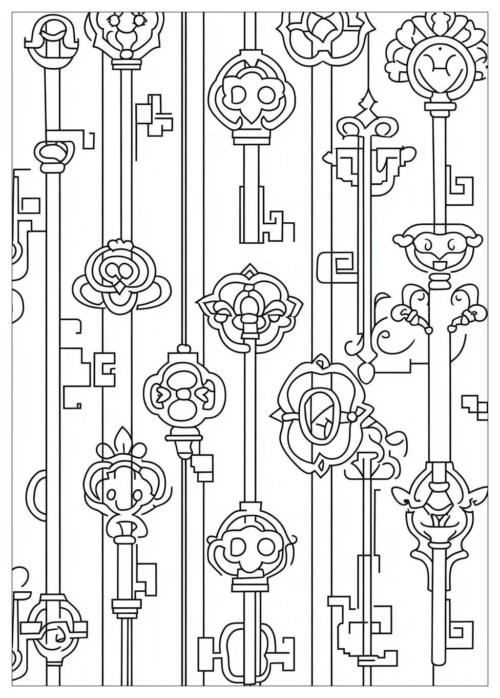 Key Coloring Pages-5