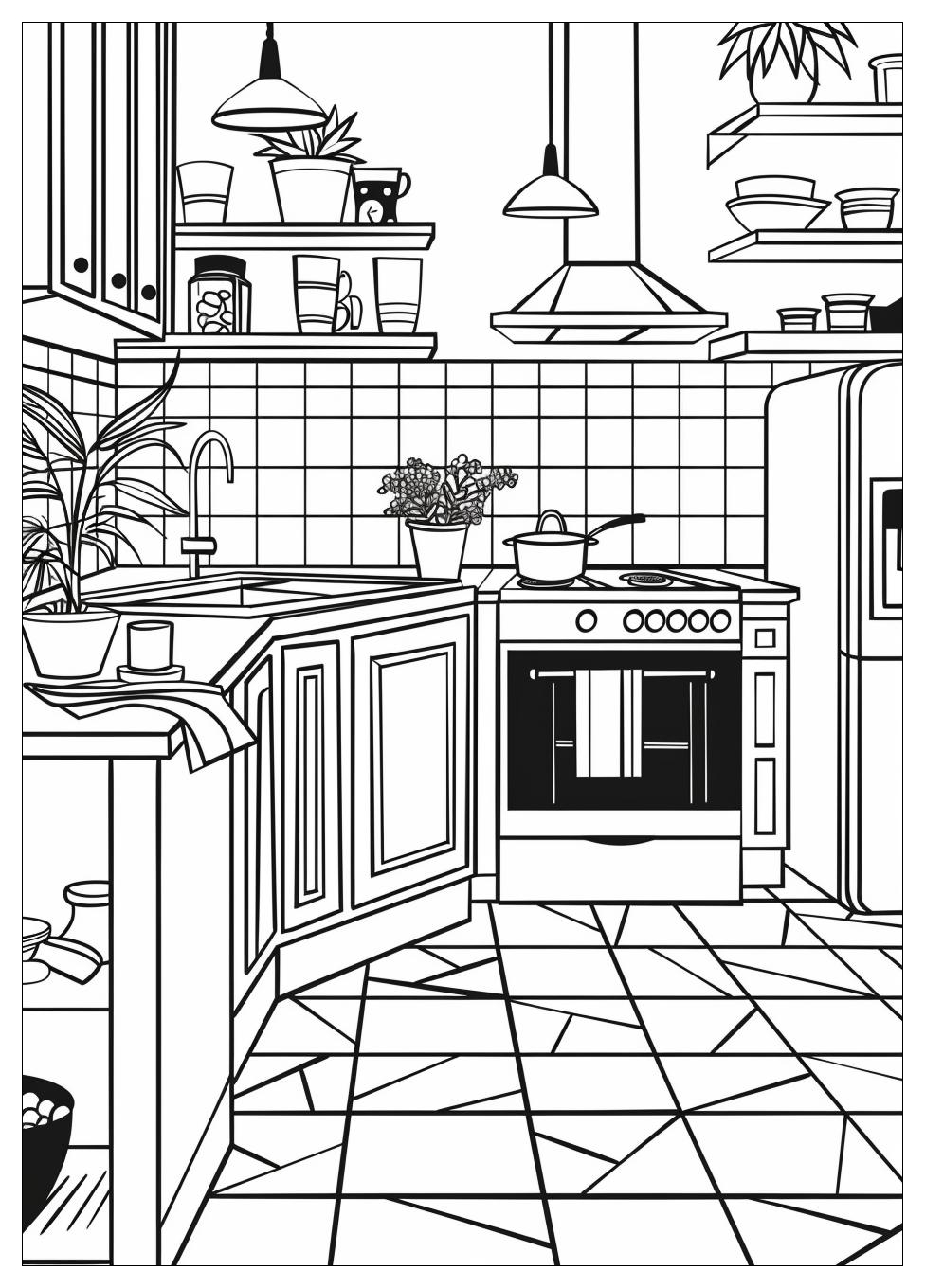 Kitchen Coloring Pages-10