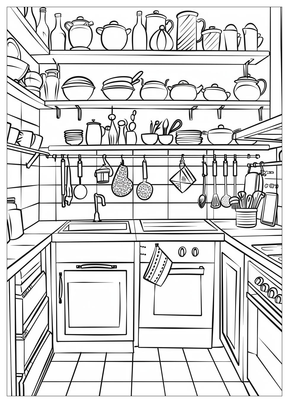 Kitchen Coloring Pages-11