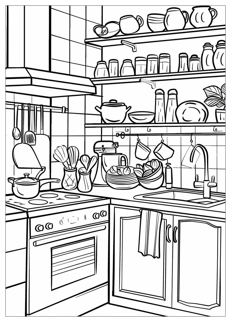 Kitchen Coloring Pages-12