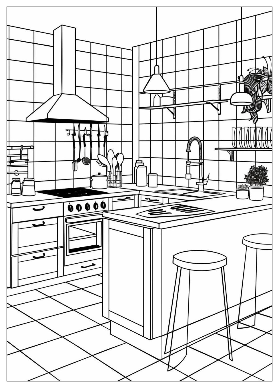 Kitchen Coloring Pages-13