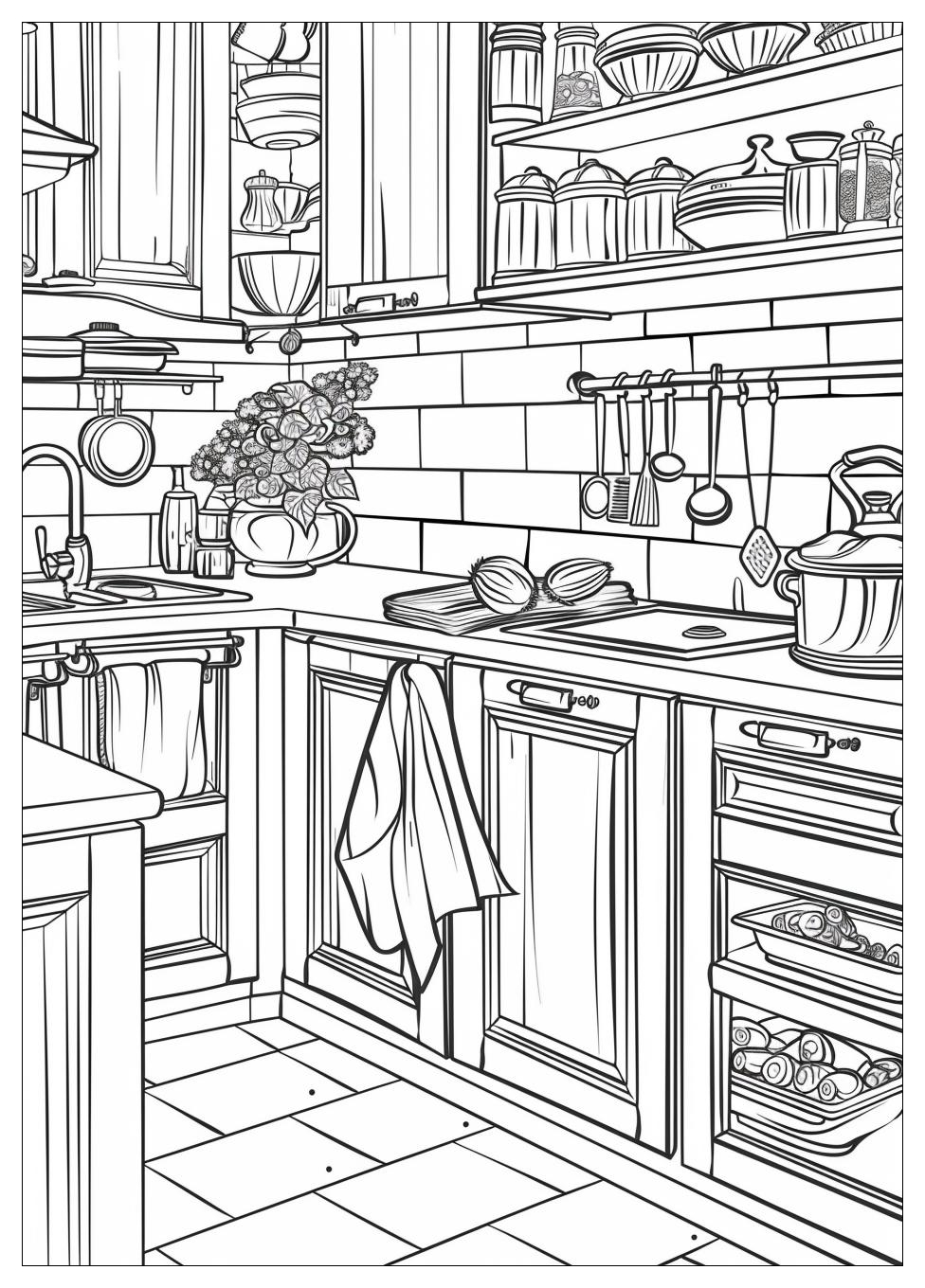 Kitchen Coloring Pages-15