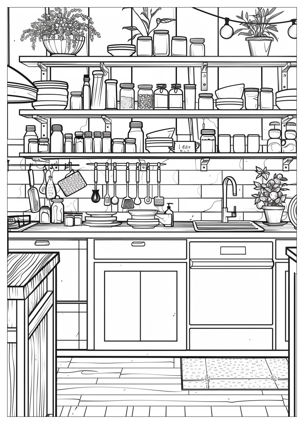 Kitchen Coloring Pages-18