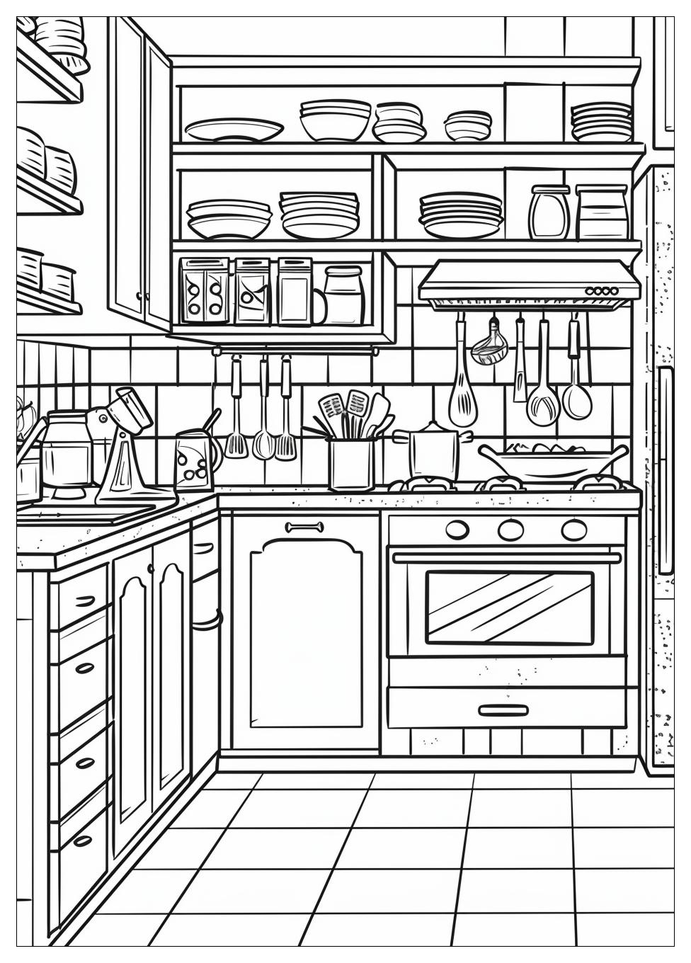 Kitchen Coloring Pages-2