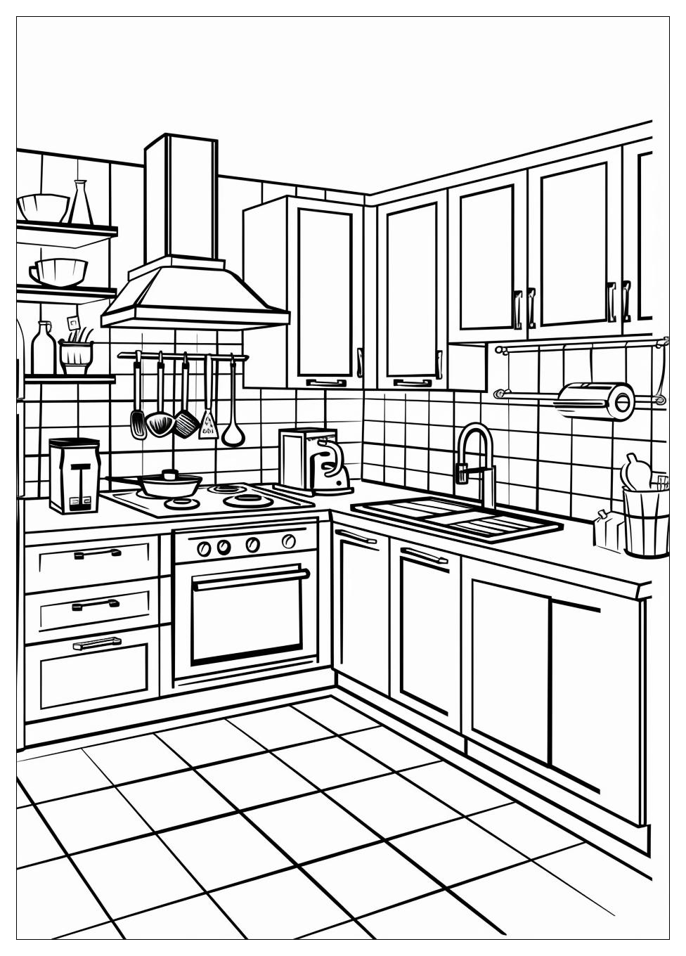 Kitchen Coloring Pages-3