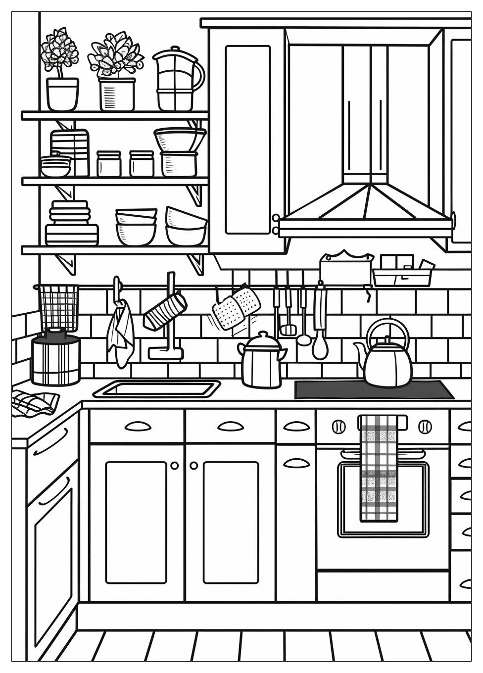 Kitchen Coloring Pages-4