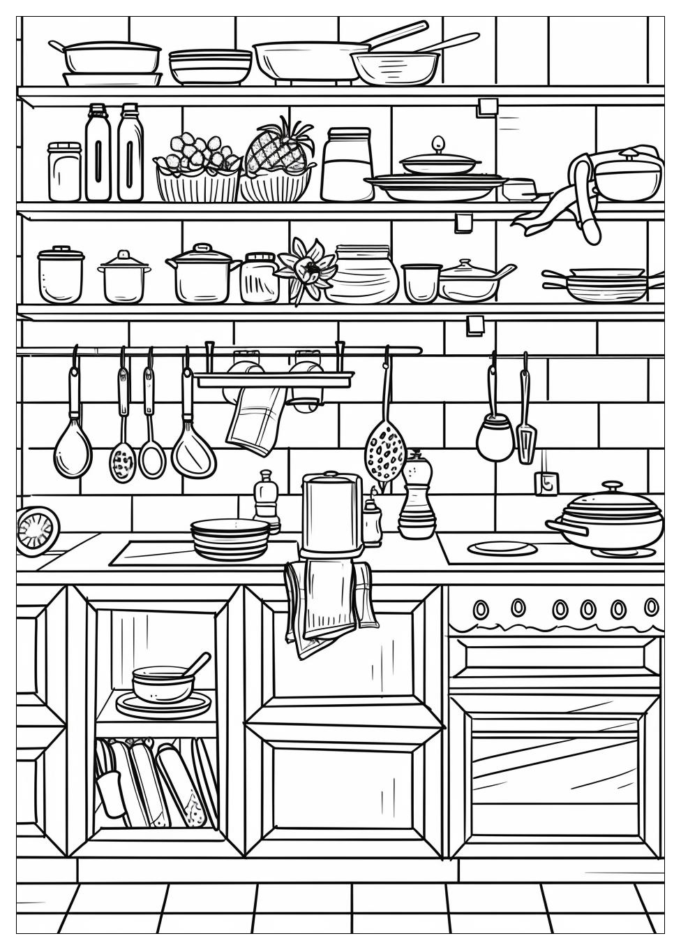 Kitchen Coloring Pages-5
