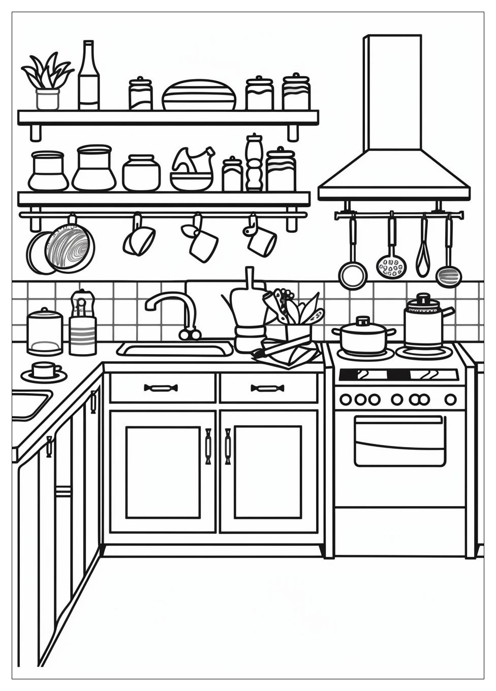 Kitchen Coloring Pages-6