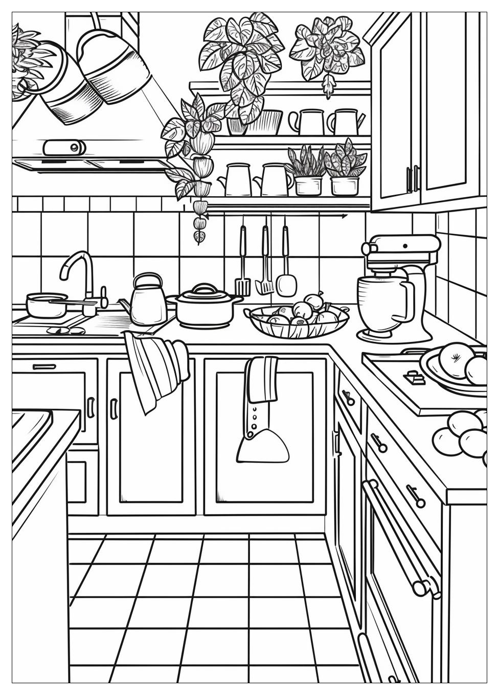Kitchen Coloring Pages-8