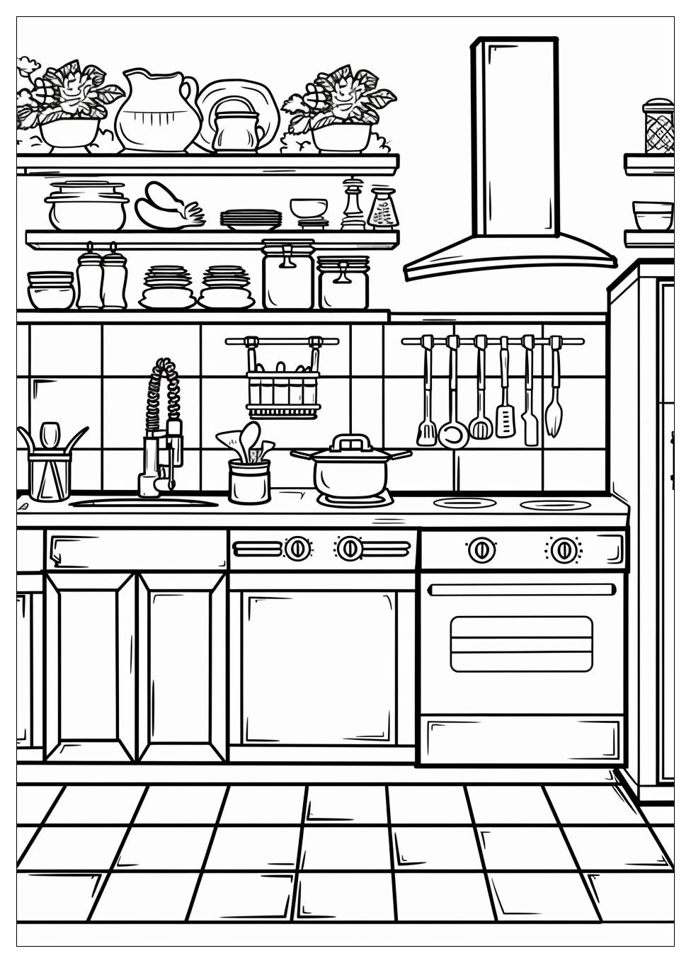 Kitchen Coloring Pages-9