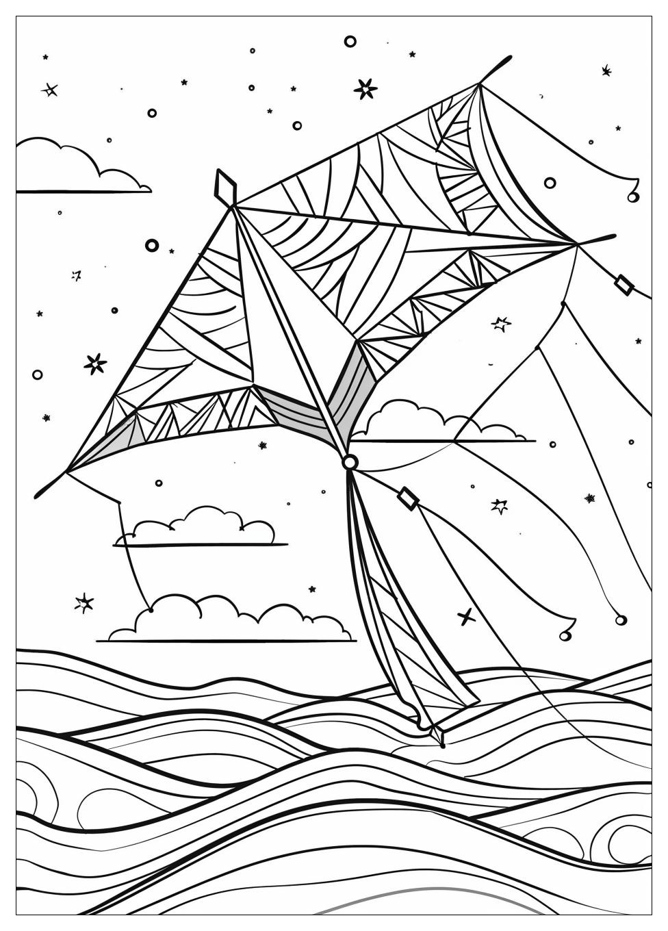 Kite Coloring Pages-11