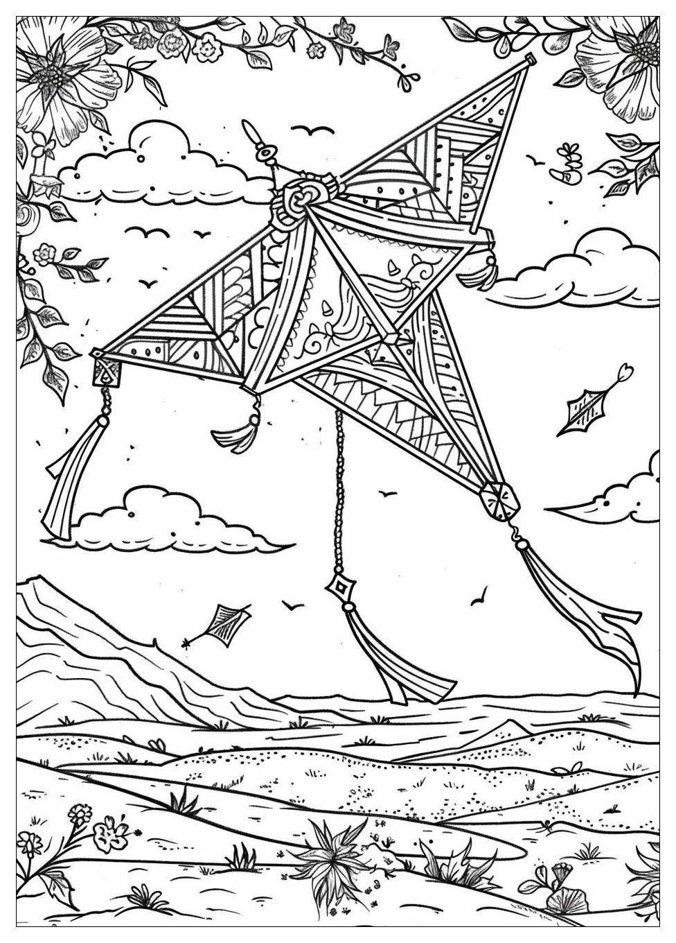 Kite Coloring Pages-17