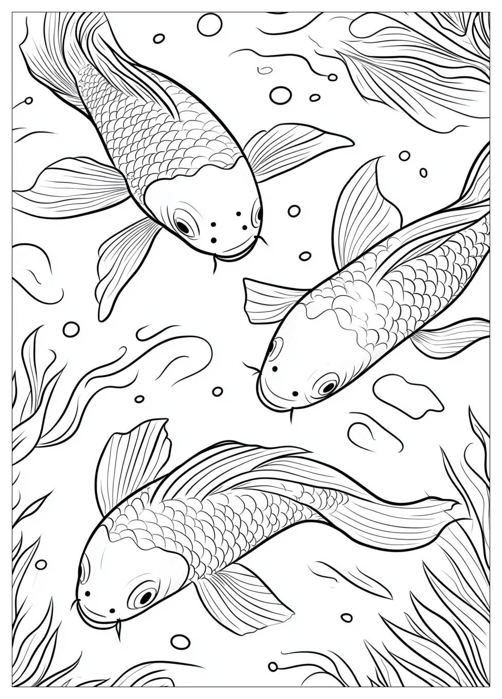 Koi Fish Coloring Pages-10