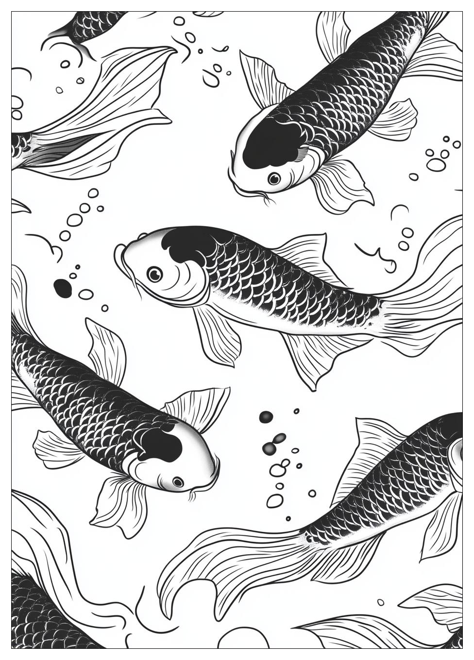 Koi Fish Coloring Pages-12
