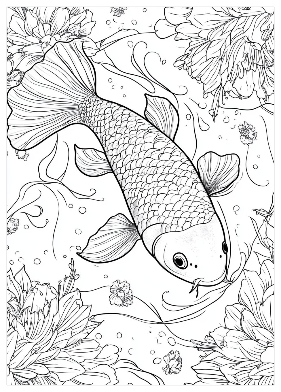 Koi Fish Coloring Pages-15