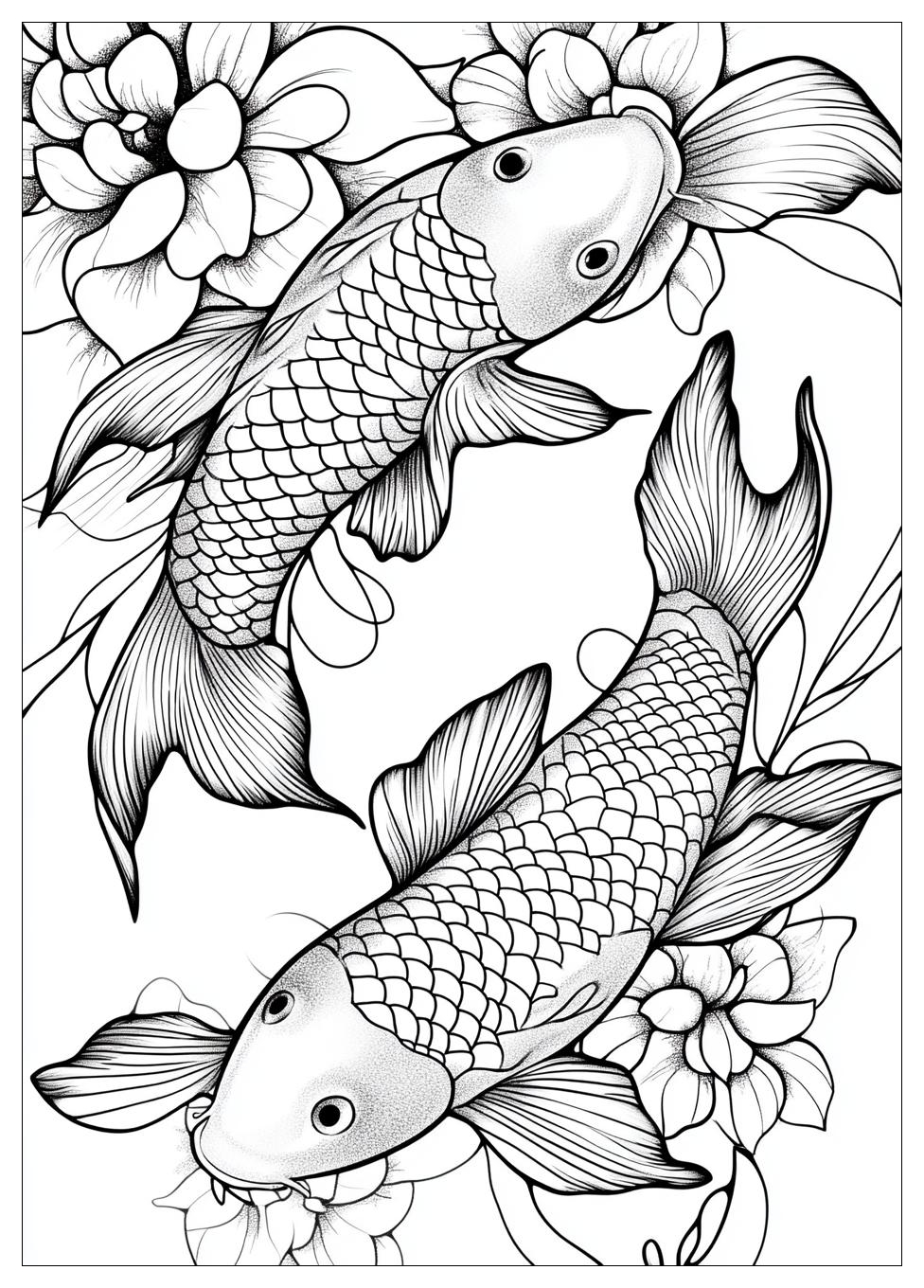 Koi Fish Coloring Pages-20