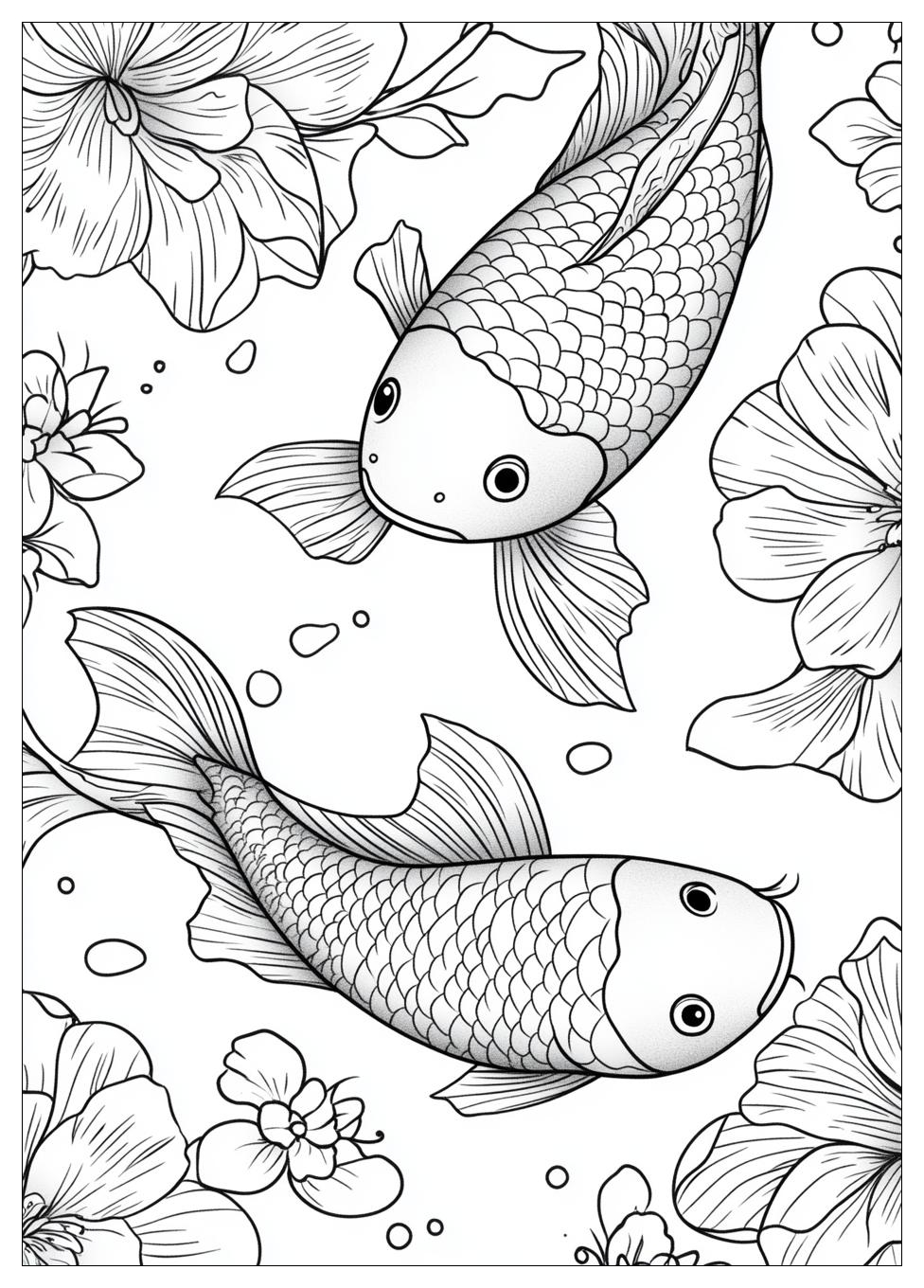 Koi Fish Coloring Pages-4