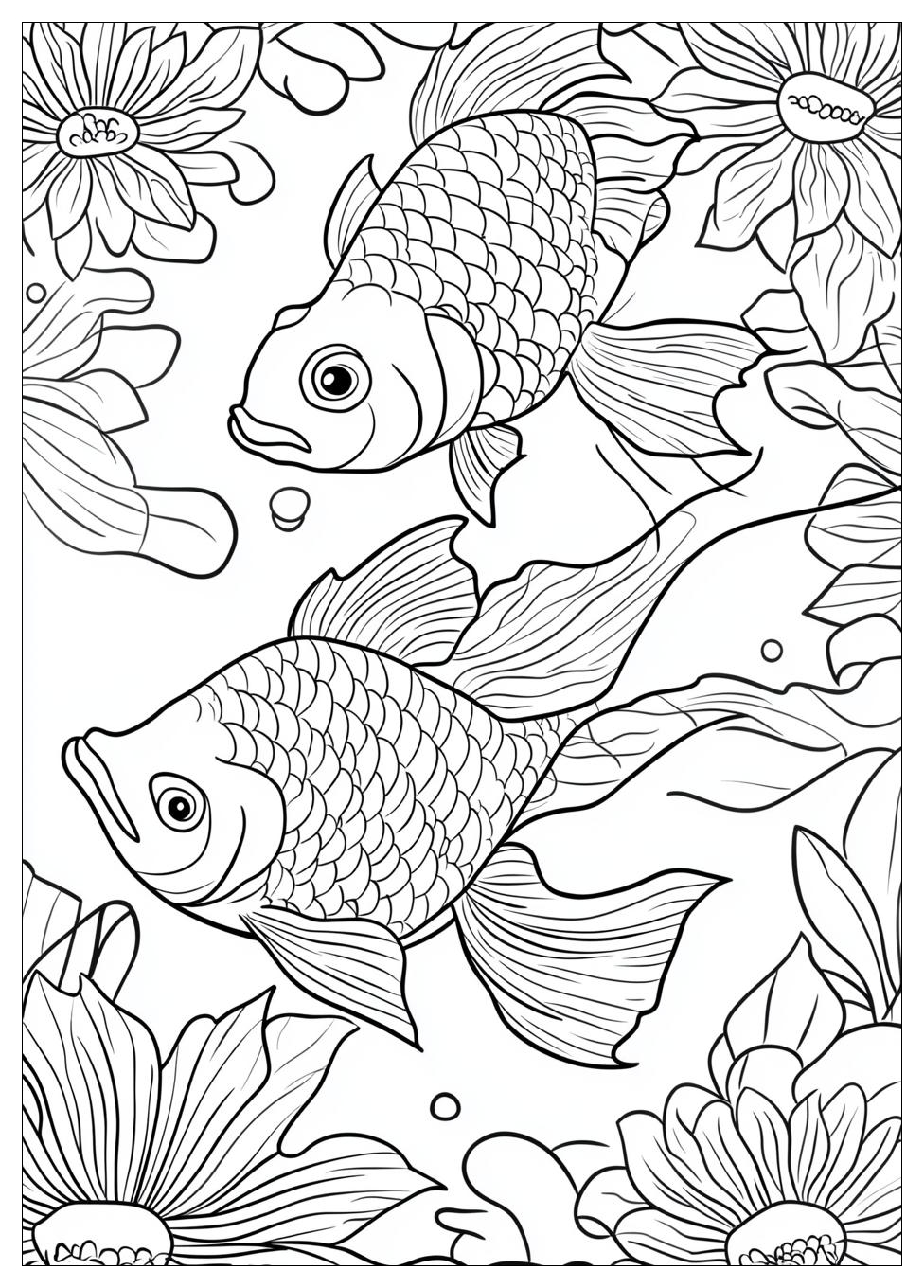 Koi Fish Coloring Pages-5