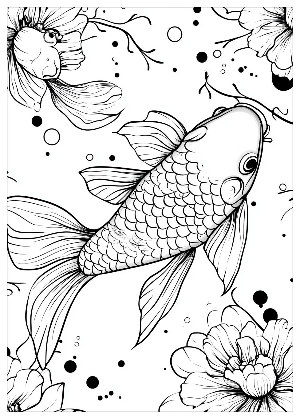 Koi Fish Coloring Pages-6