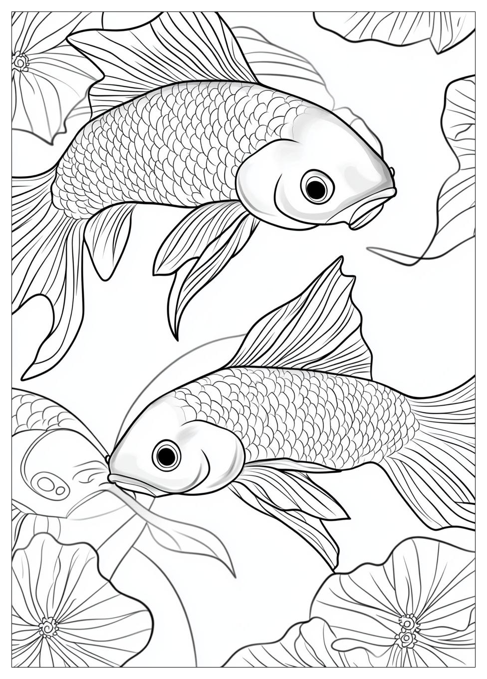 Koi Fish Coloring Pages-7