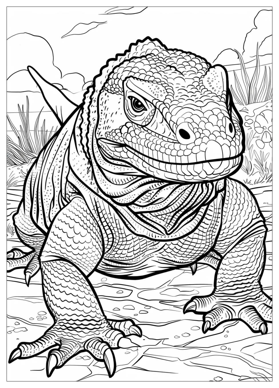 Komodo Dragon Coloring Pages-3