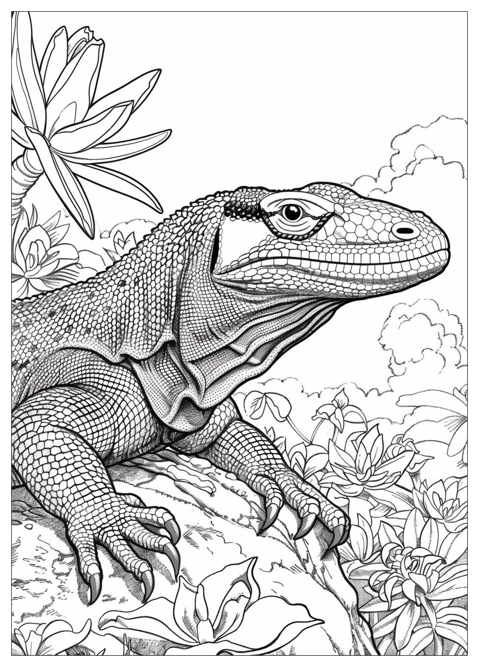 Komodo Dragon Coloring Pages-5