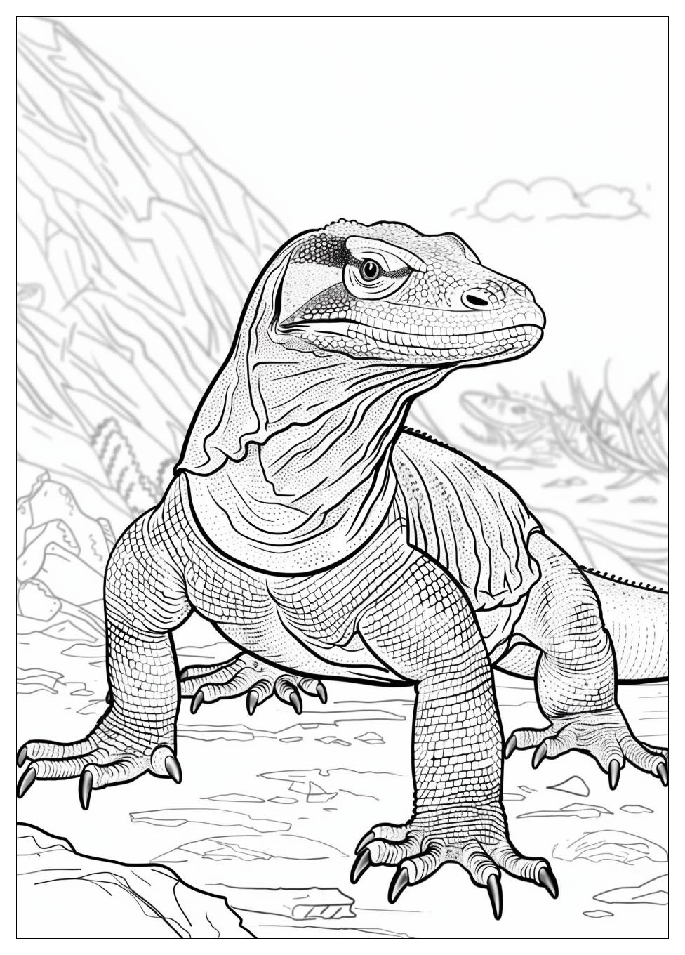 Komodo Dragon Coloring Pages-6