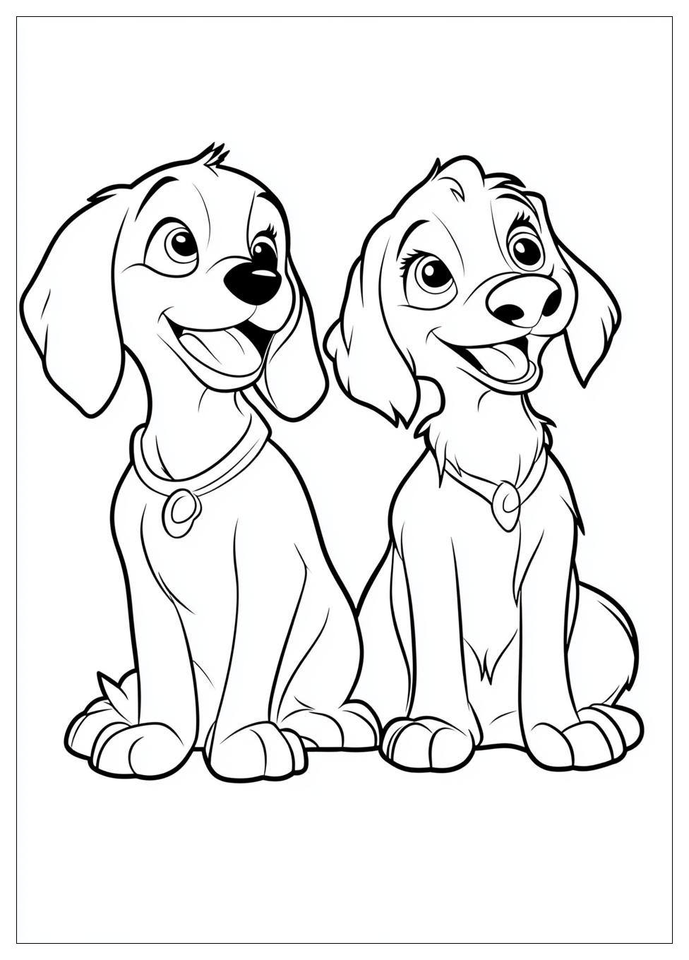 Lady And The Tramp Coloring Pages-11