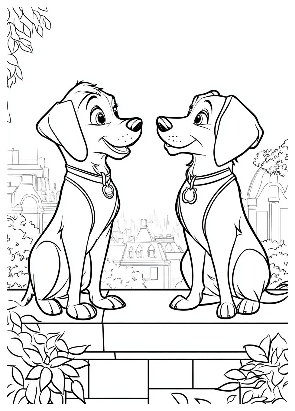 Lady And The Tramp Coloring Pages-15