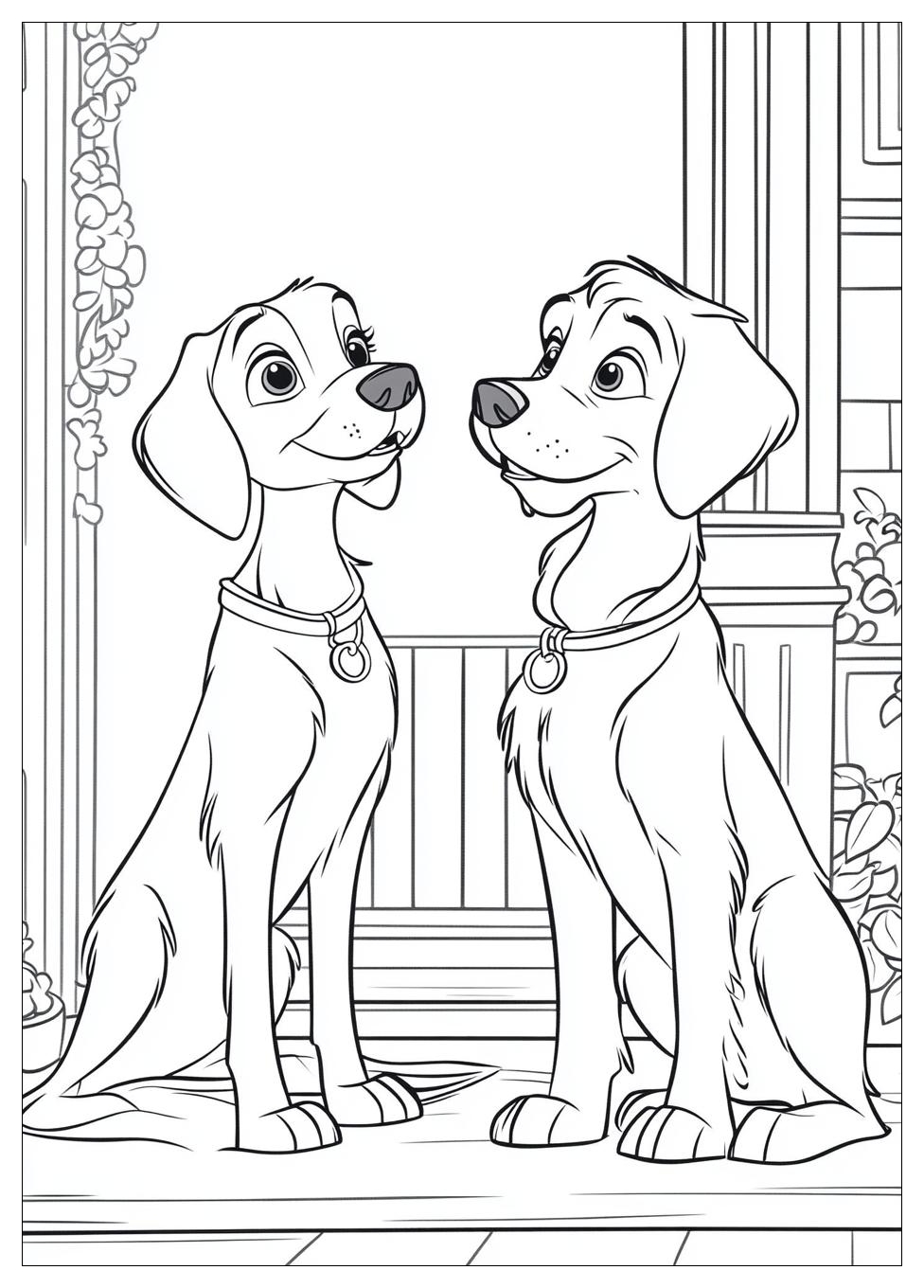 Lady And The Tramp Coloring Pages-3