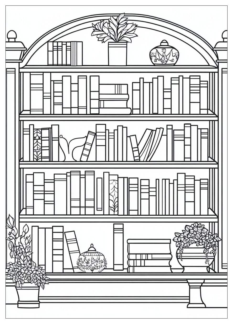 Library Coloring Pages-1