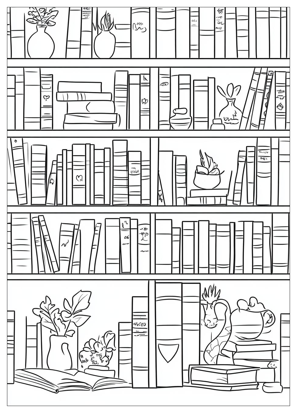 Library Coloring Pages-11