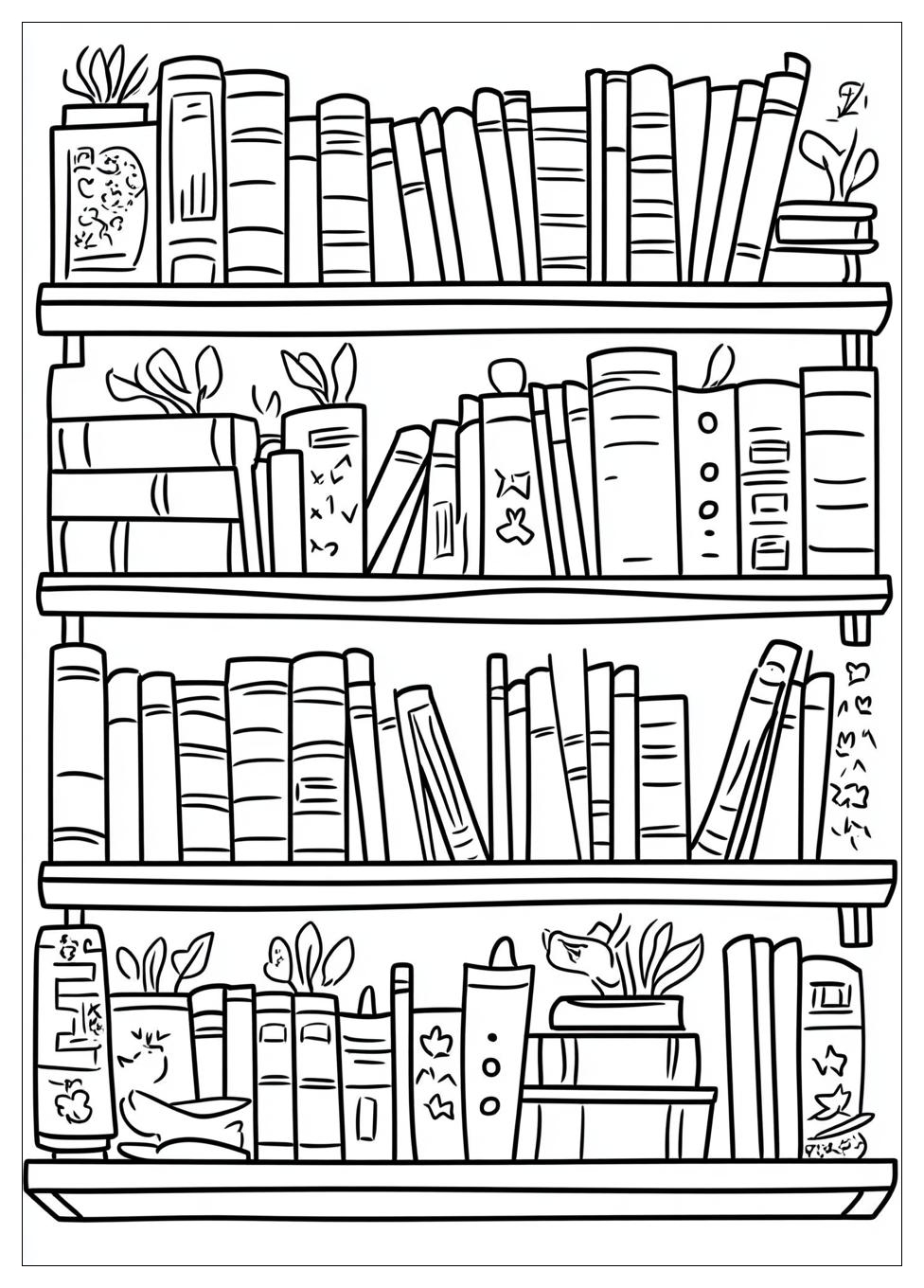 Library Coloring Pages-12