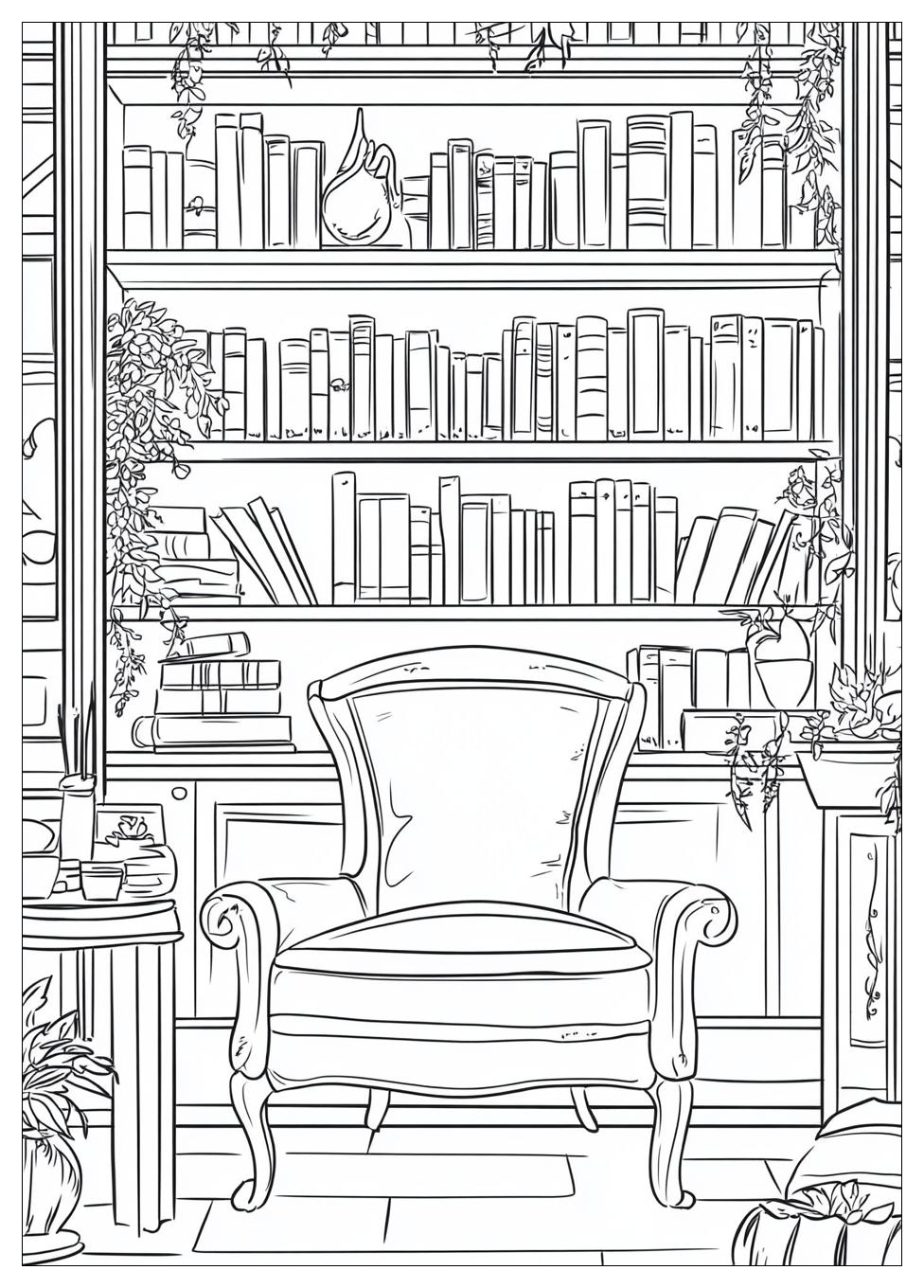 Library Coloring Pages-13