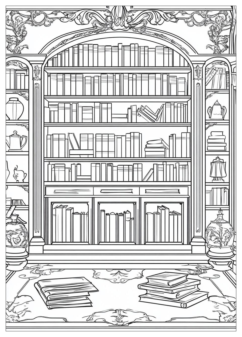 Library Coloring Pages-14