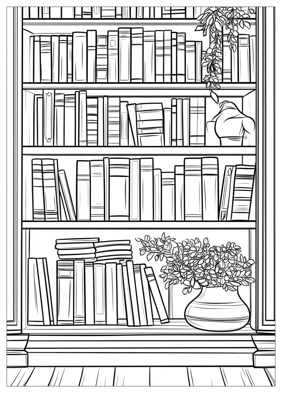 Library Coloring Pages-15