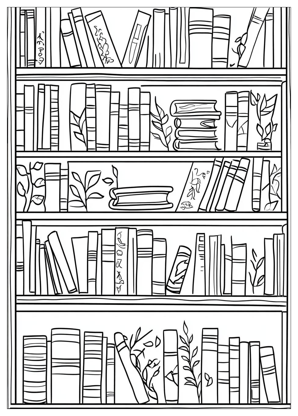 Library Coloring Pages-16